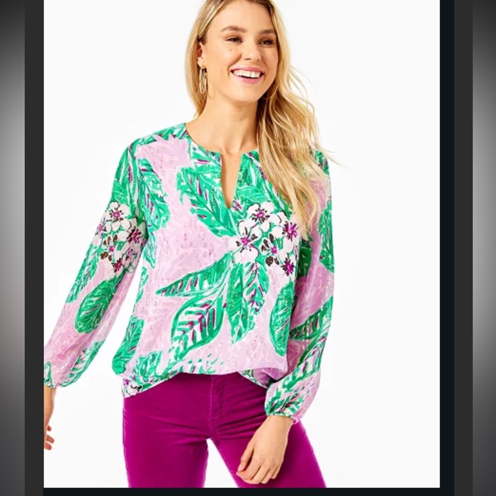 Lilly Pulitzer Aaron Silk Top